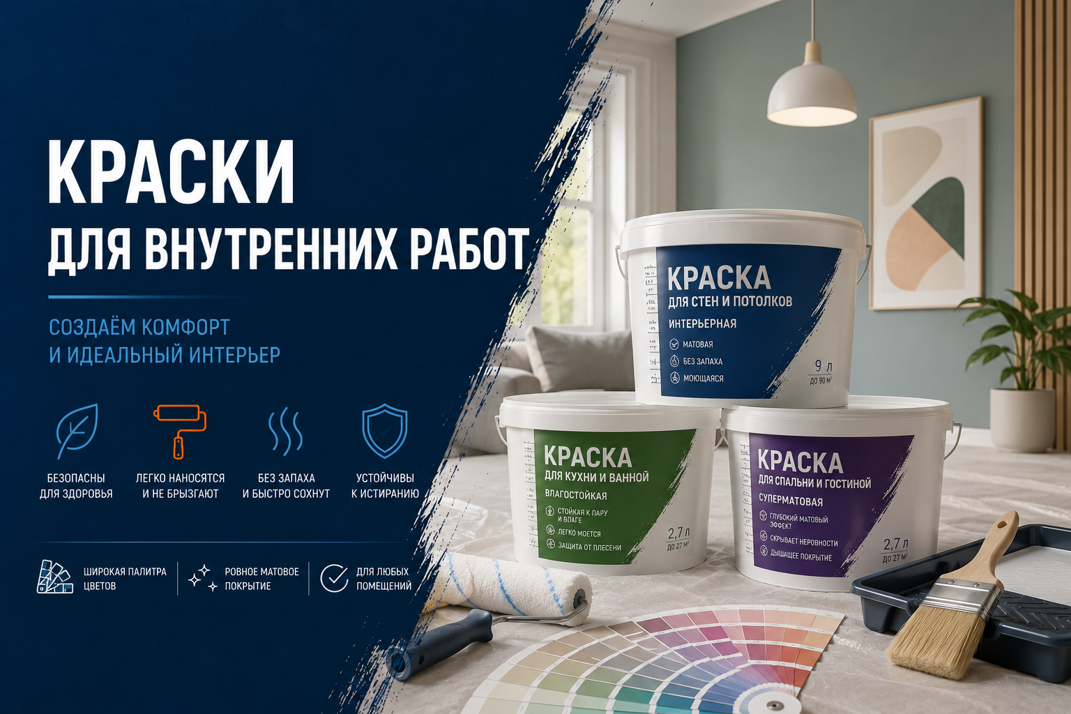Краски для внутренних работ