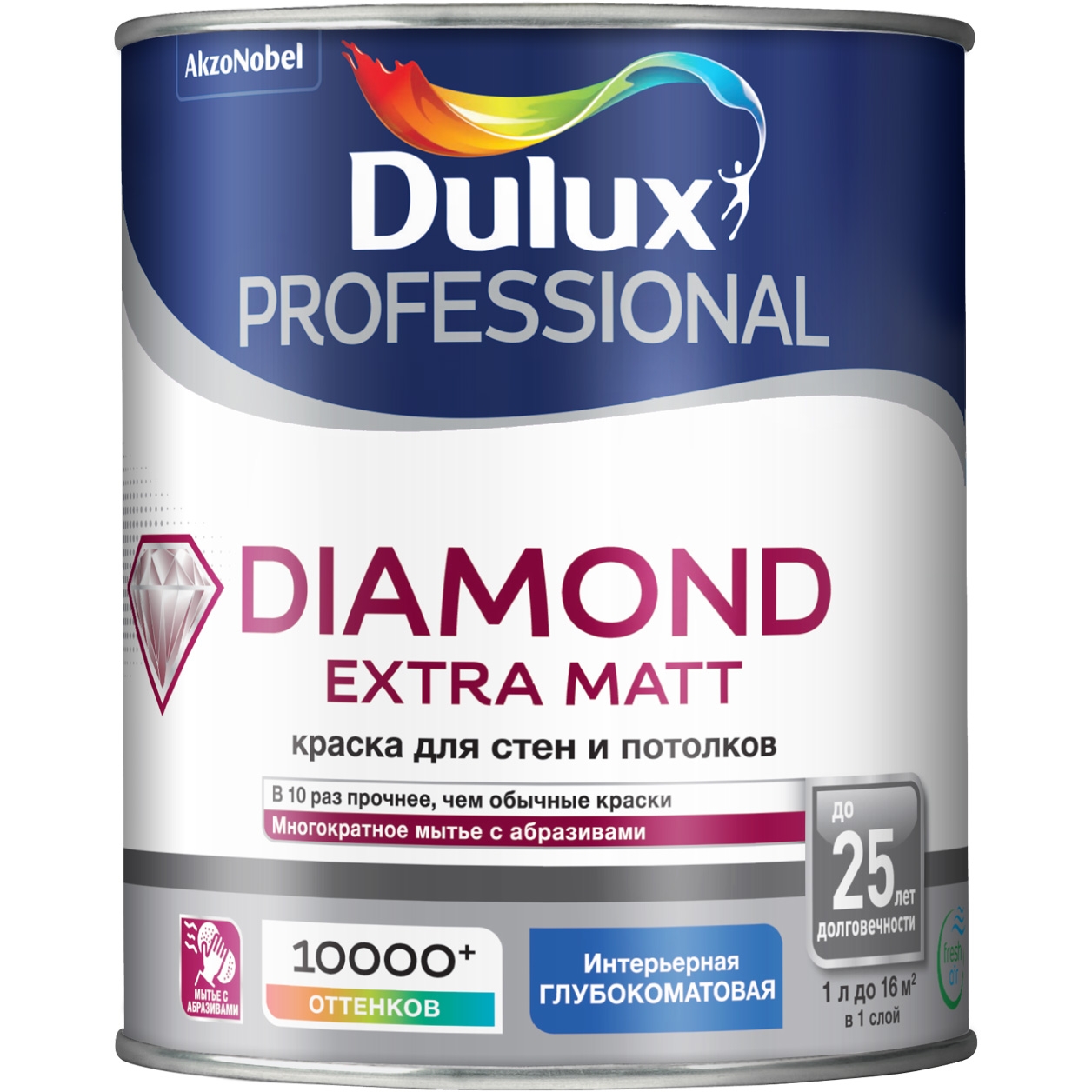 Краска для стен и потолков Luxium Diamond Extra Matt база ВС 0.9 л